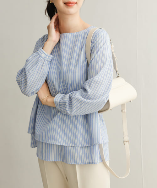 『UR TECH Smart Linen Touch』レイヤードブラウス