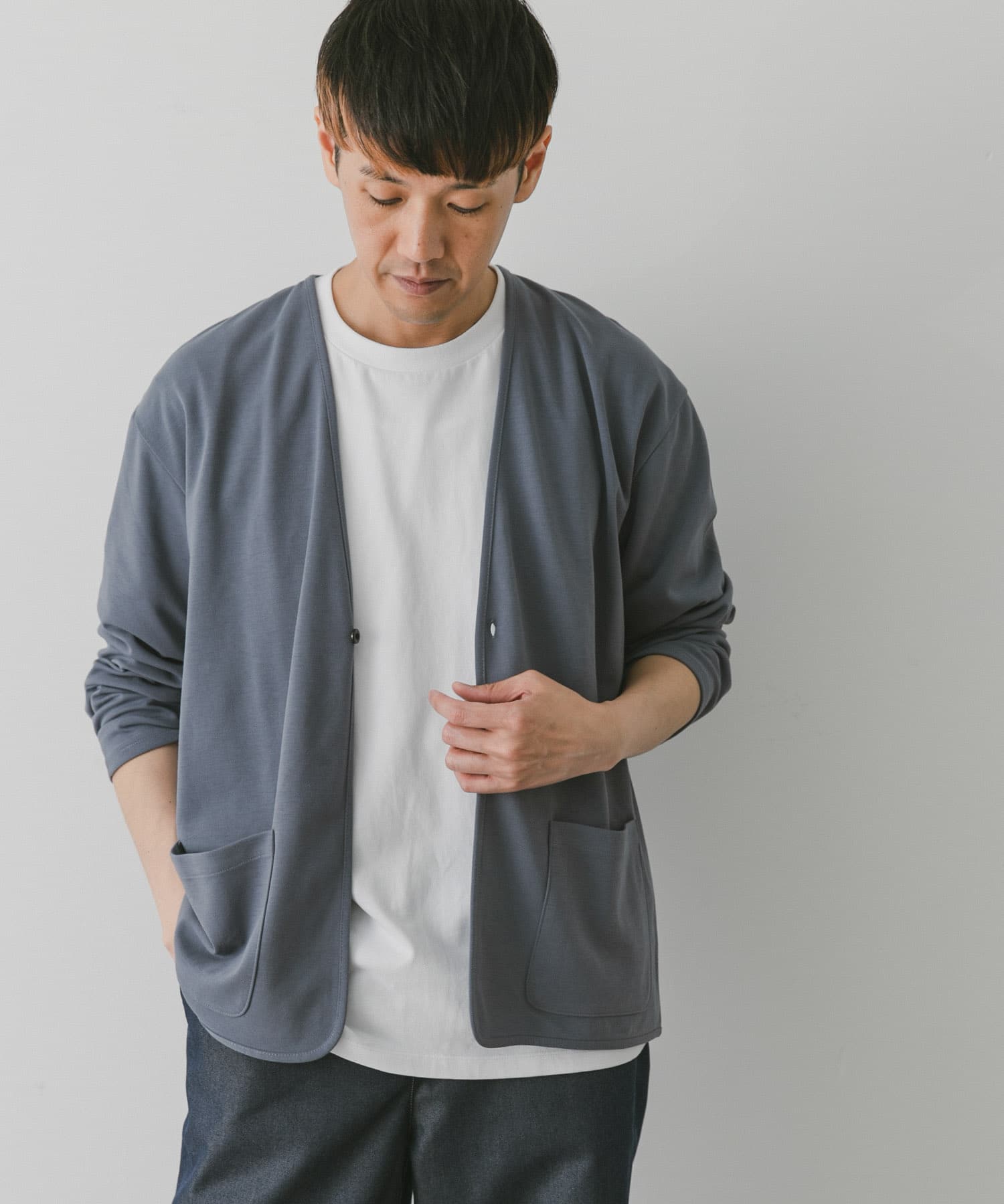 激安先着 URU ウル 22SS カーディガン 22SUK02 ネイビー SIZE F カーディガン