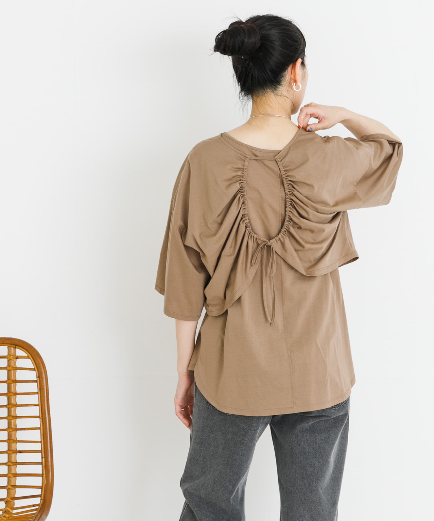 1日本サイズakiranaka(アキラナカ) Linen layered tops トップス