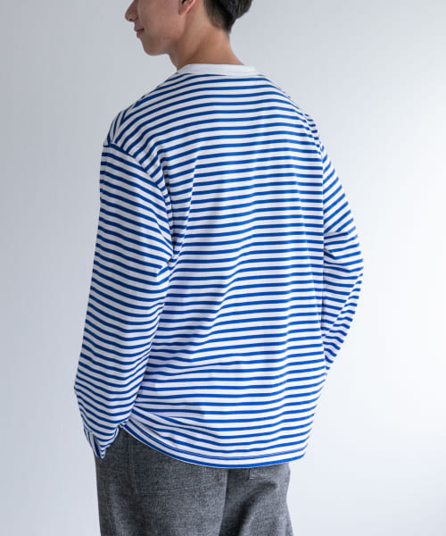 『ユニセックス』FORK&SPOON　ボーダーロングスリーブTシャツ
