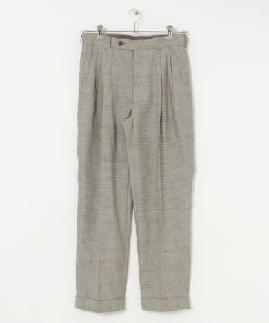 【新品】  cale / カール | 2022SS | WOOL LINEN SILK 4 TUCK WIDE PANTS ウール リネン シルク 4タック ワイド パンツ | 4 | グレー | メンズ