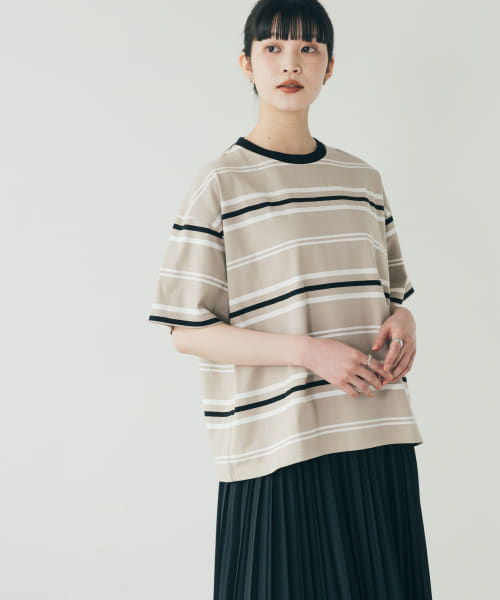 FORK&SPOON　ランダムボーダーTシャツ