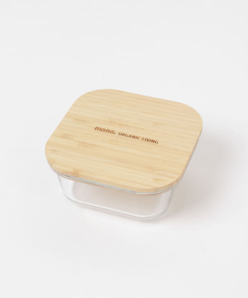 mana. ORGANIC LIVING　耐熱ガラス容器スクエア中