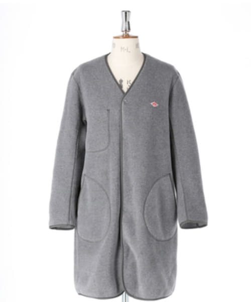 DANTON　FLEECE COLLARLESS COAT