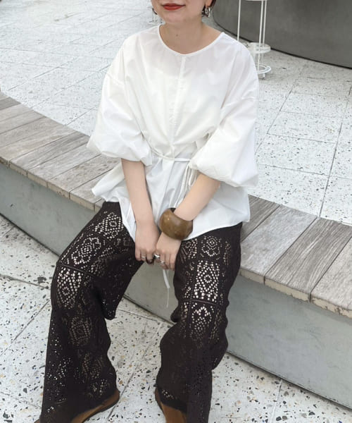 ストレートレースパンツ