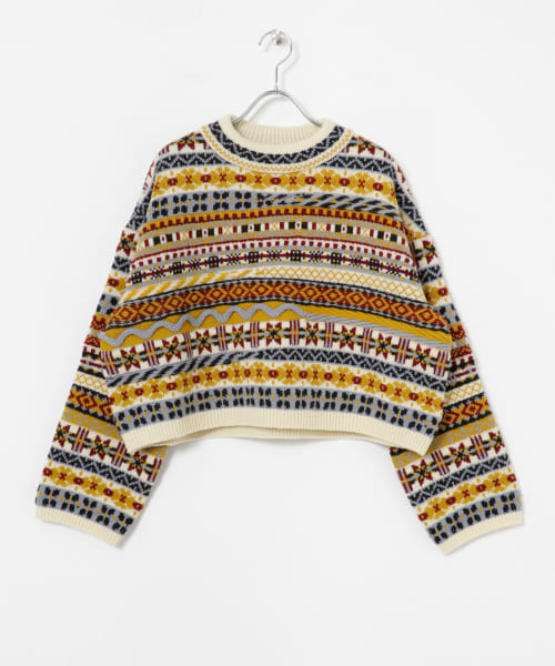 COOHEM　FAIR ISLE KNIT PULLOVER