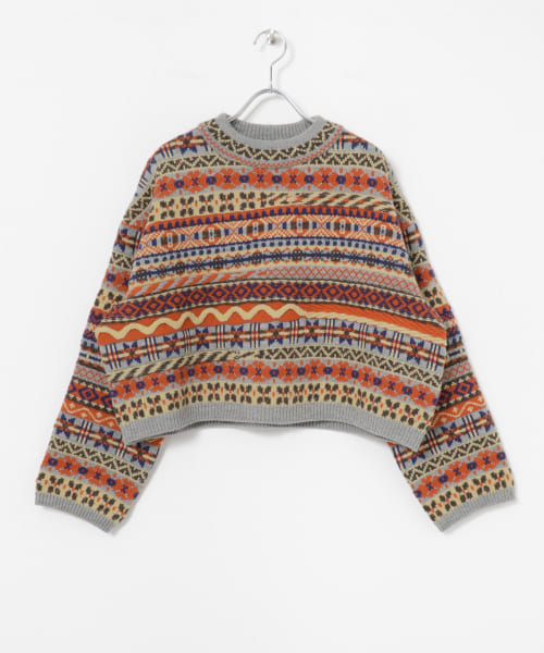 COOHEM　FAIR ISLE KNIT PULLOVER