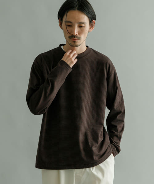 マイクロボーダーロングスリーブTシャツ