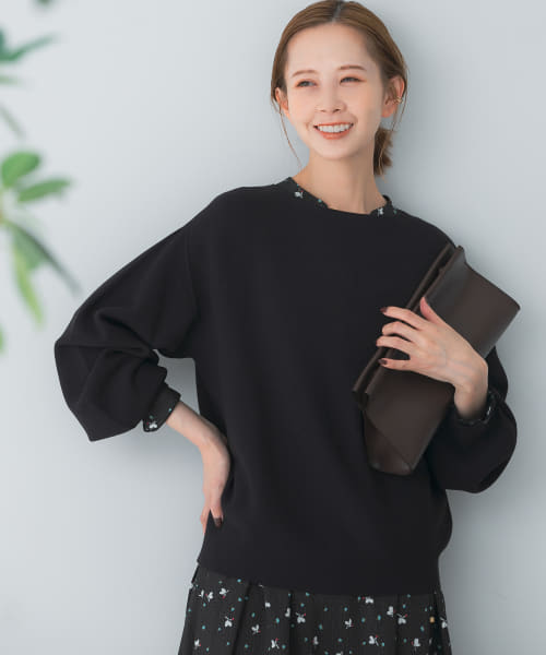 バックコクーンガーターホールニット