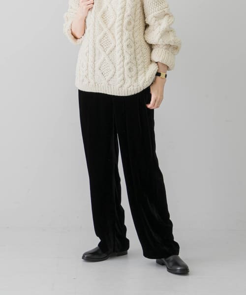 シルクレーヨンベルベットパンツ