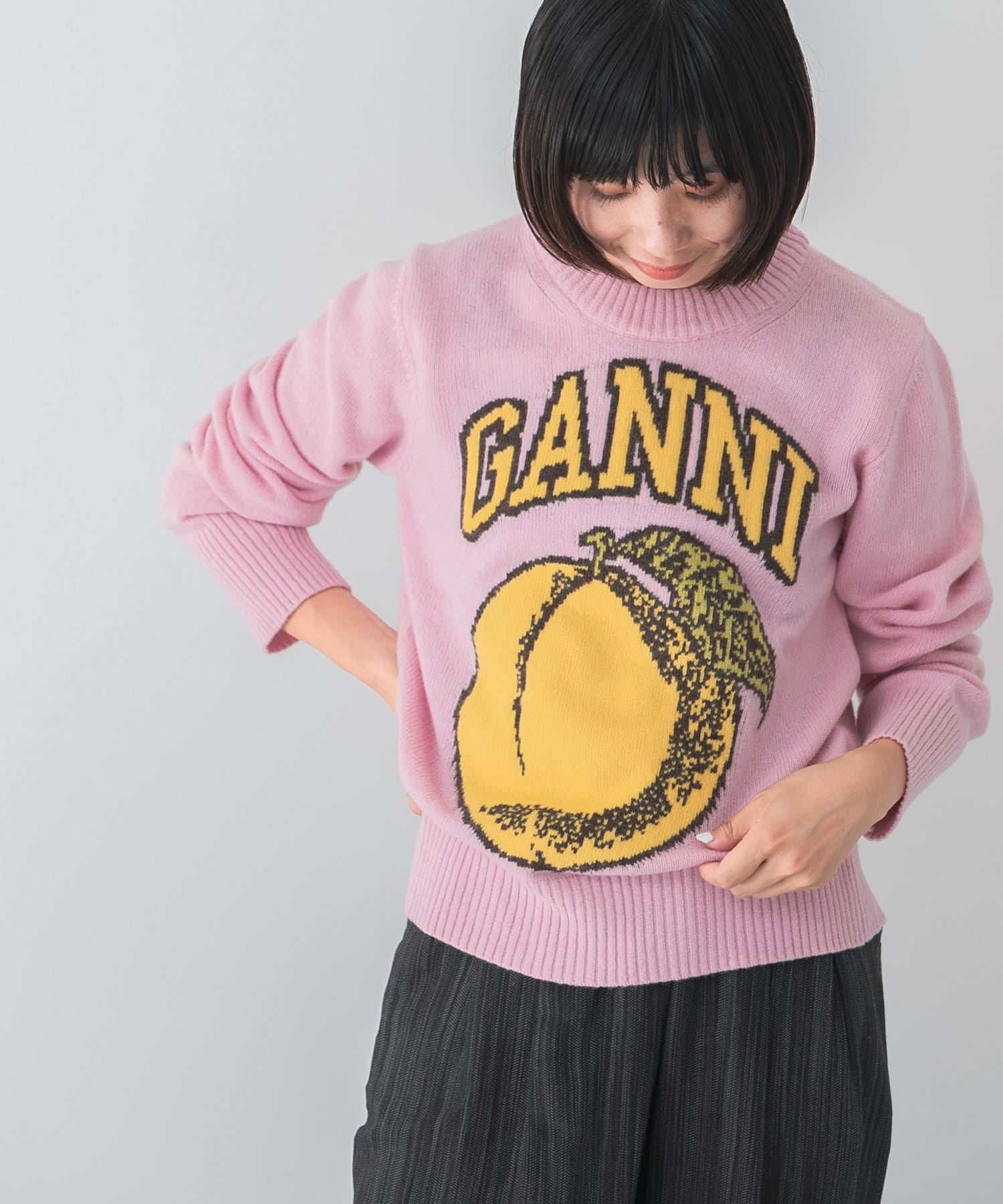 GANNI Graphic Pullover Peach[K1904-UL37]｜URBAN RESEARCH公式 