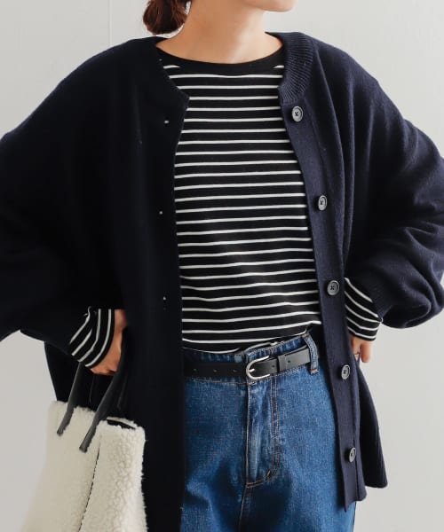 スムースボーダーカットソー