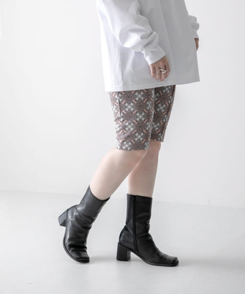 FUMIE=TANAKA　jacquard half PANTS