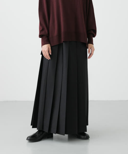 Charpentier de vaisseau　Bianca Wool Pleated Skirt