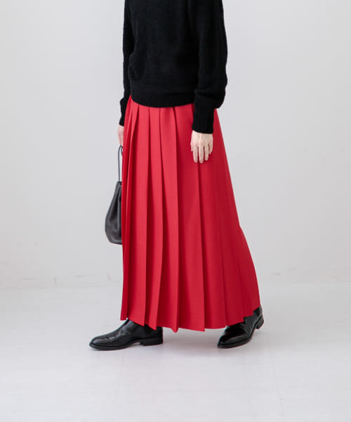 Charpentier de vaisseau　Bianca Wool Pleated Skirt
