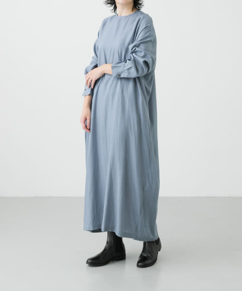 WIRROW　Cupro cotton crewneck dress