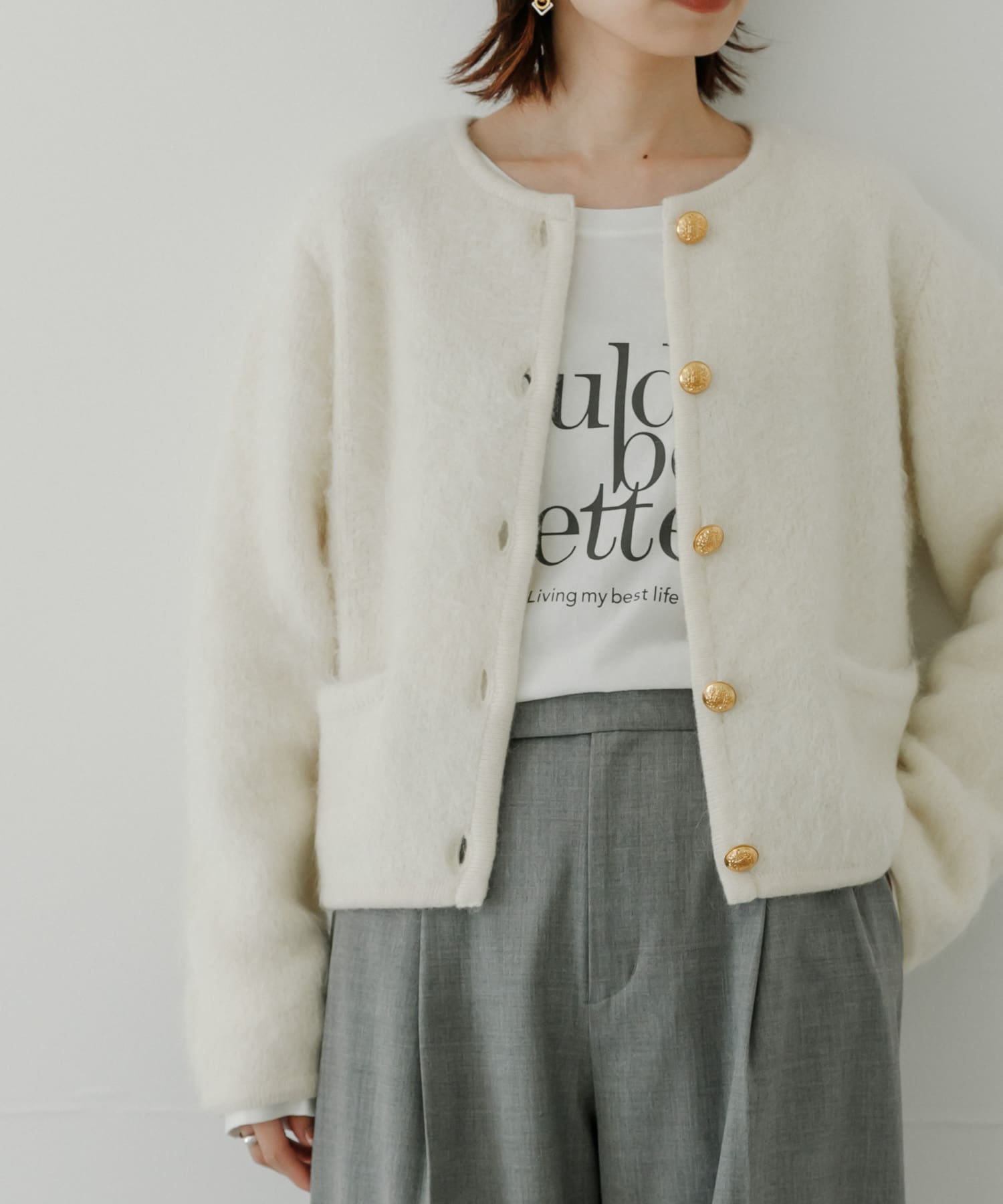 あり新品【L'Appartement 】GOLD BUTTON CARDIGAN