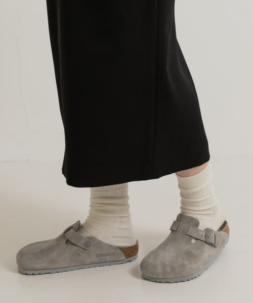 BIRKENSTOCK　BOSTON SUEDE STONE COIN W
