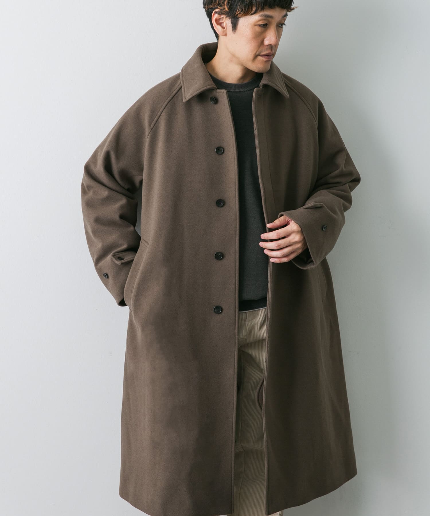 正規代理店 ニットメルトン パデット バルマカンコート[DR37-17H711]｜URBAN ジャケット・アウター