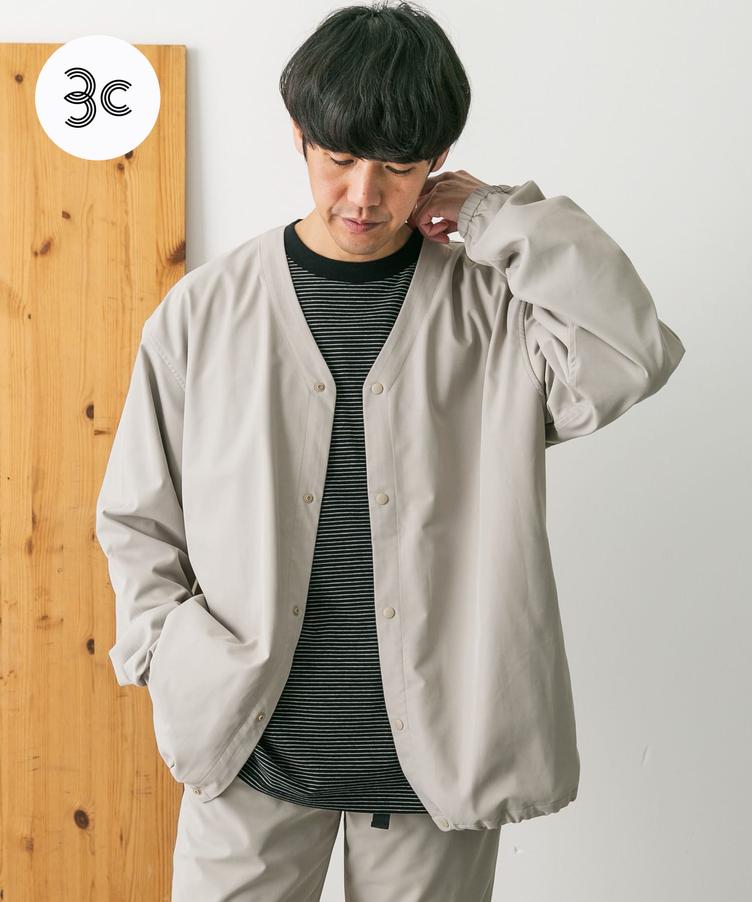 撥水』『接触冷感』add fabrics ノーカラージャケット[DR45