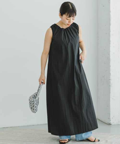 [ITEMS][ペーパータッチギャザーワンピース]