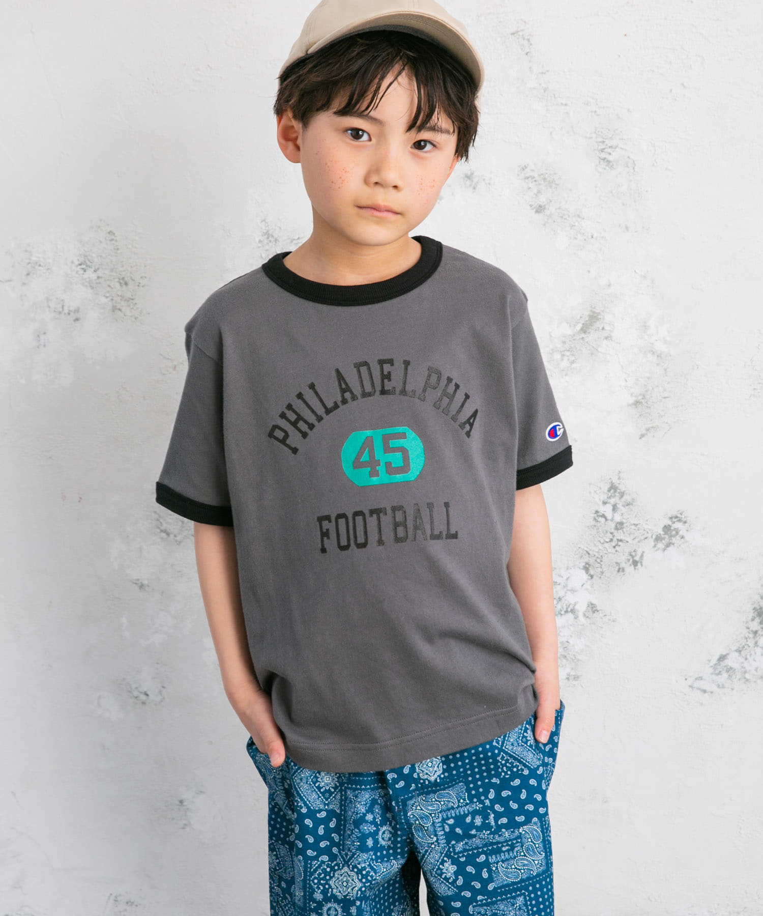 別注』Champion×DOORS ベーシックリンガーTシャツ(KIDS)[DK45