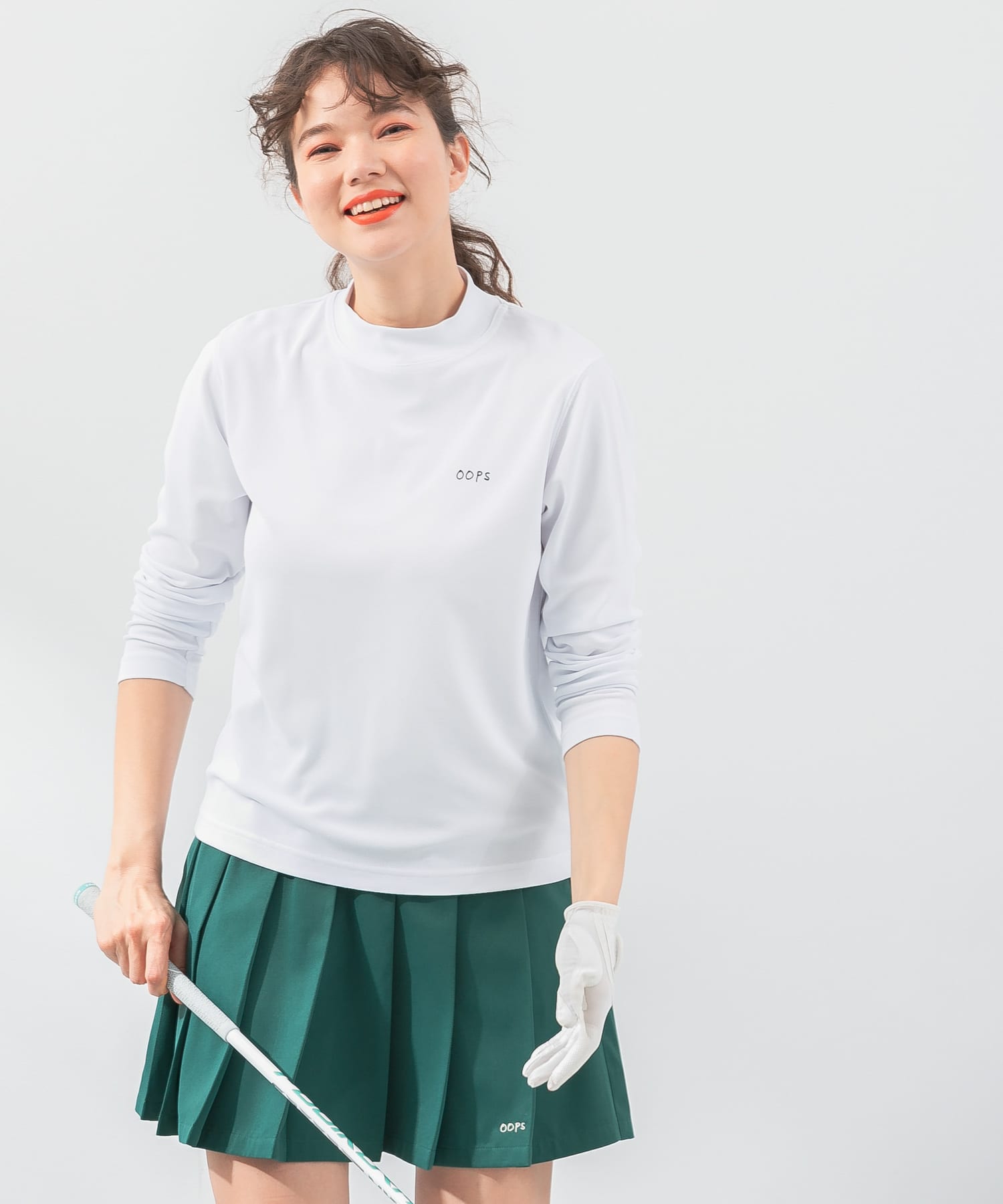 OOPS ロングスリーブモックネックTシャツ[LA44-21K005]｜URBAN