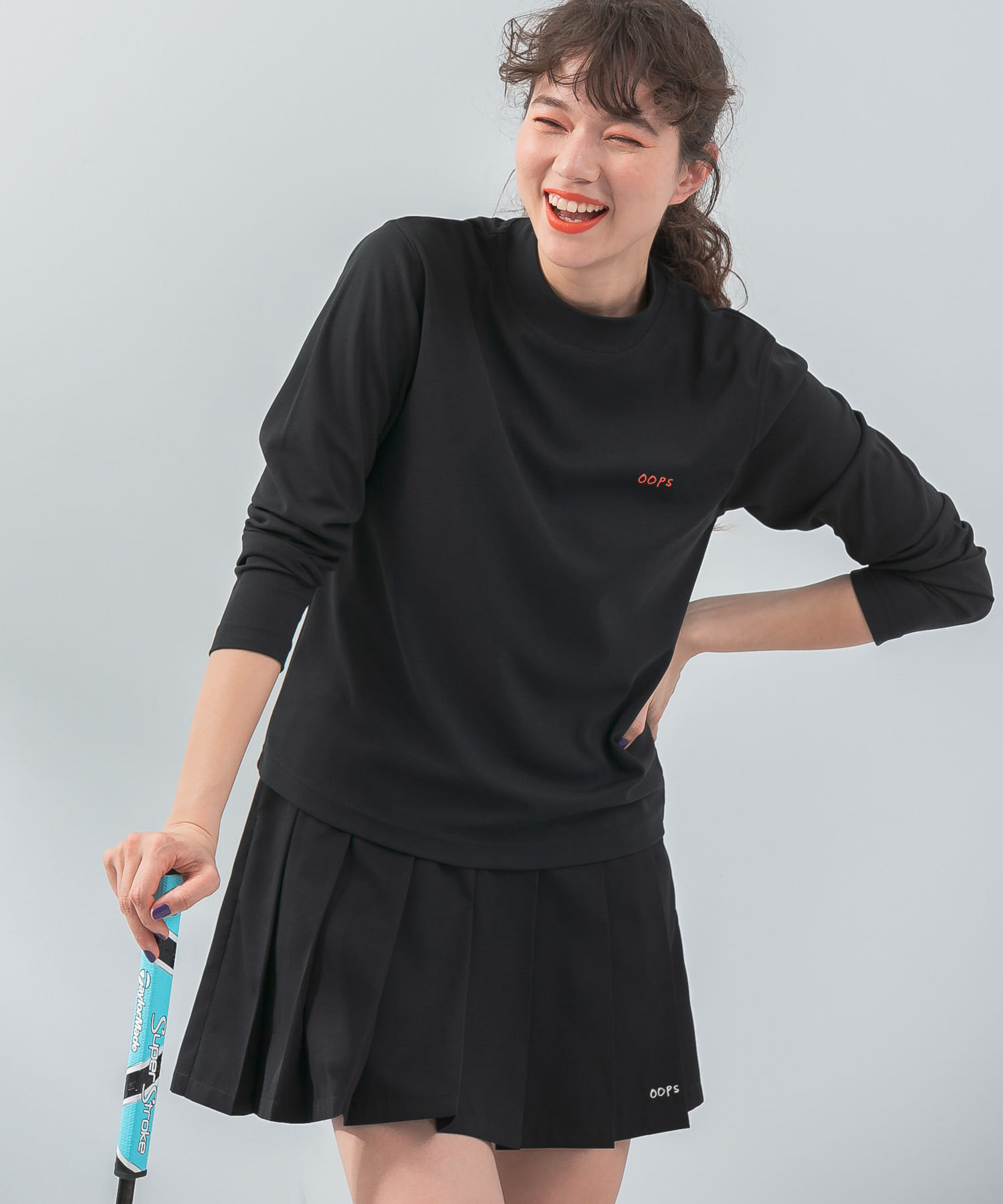 OOPS ロングスリーブモックネックTシャツ[LA44-21K005]｜URBAN