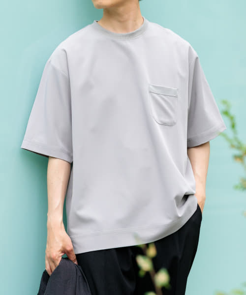 [ITEMS][接触冷感 TRストレッチ 半袖ポケTシャツ]