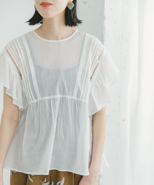[ITEMS][クレープフリルブラウス]