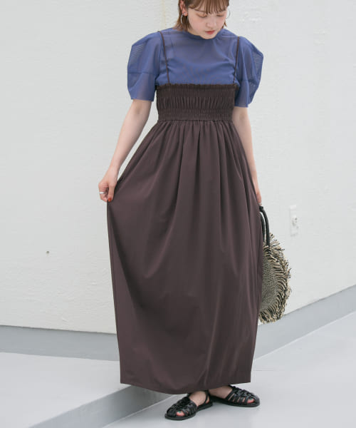 [KBF][シャーリングキャミワンピース]