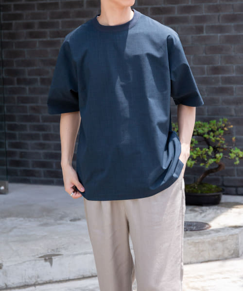 [FORK&SPOON][FORK&SPOON　リネンライクTシャツ]