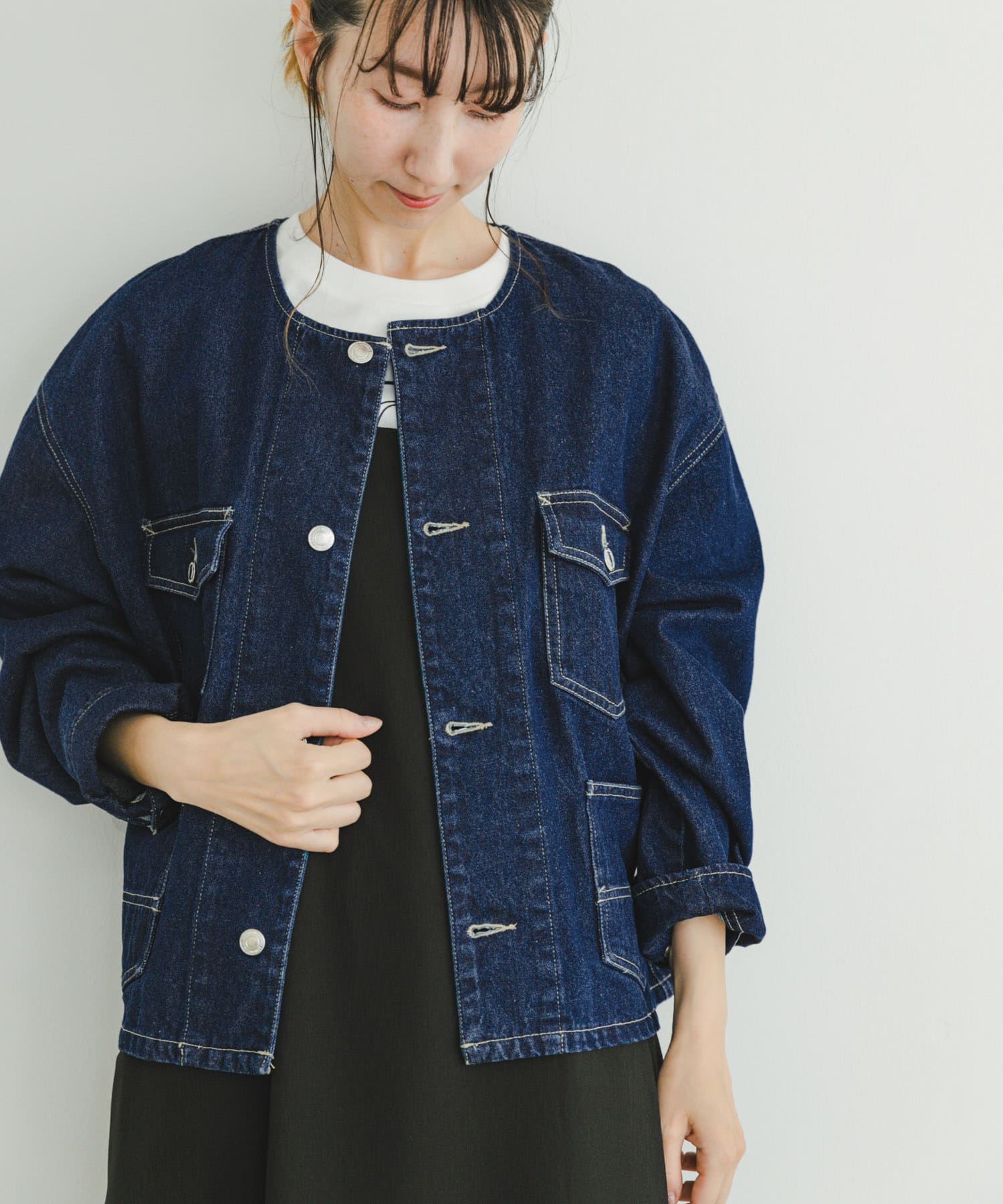 デニムノーカラージャケット[IT46-27A004]｜URBAN RESEARCH公式ファッション通販