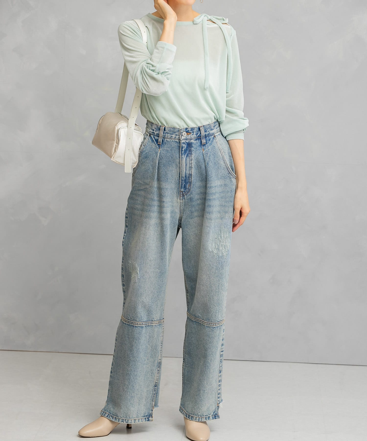 爆買い RISE HIGH YENN TUCK PANTS[RW46-Y222310109]｜URBAN WIDE パンツ