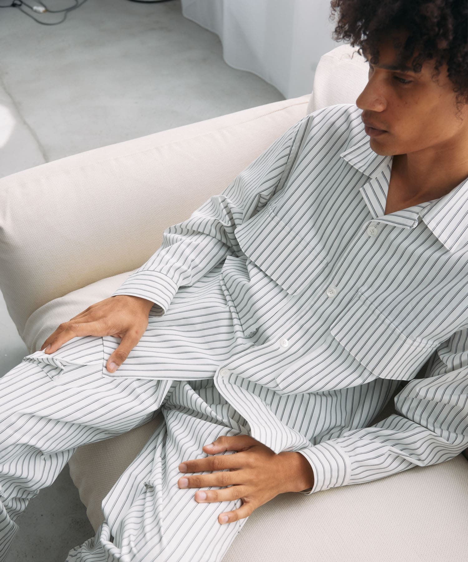 WITH OR WITHOUT Utility Long Sleeve Silk Shirt[BSM46-FSU0003