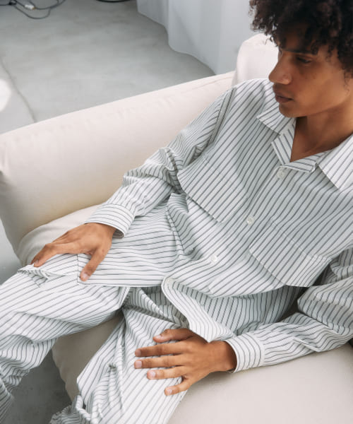 WITH OR WITHOUT　Utility Long Sleeve Silk Shirt