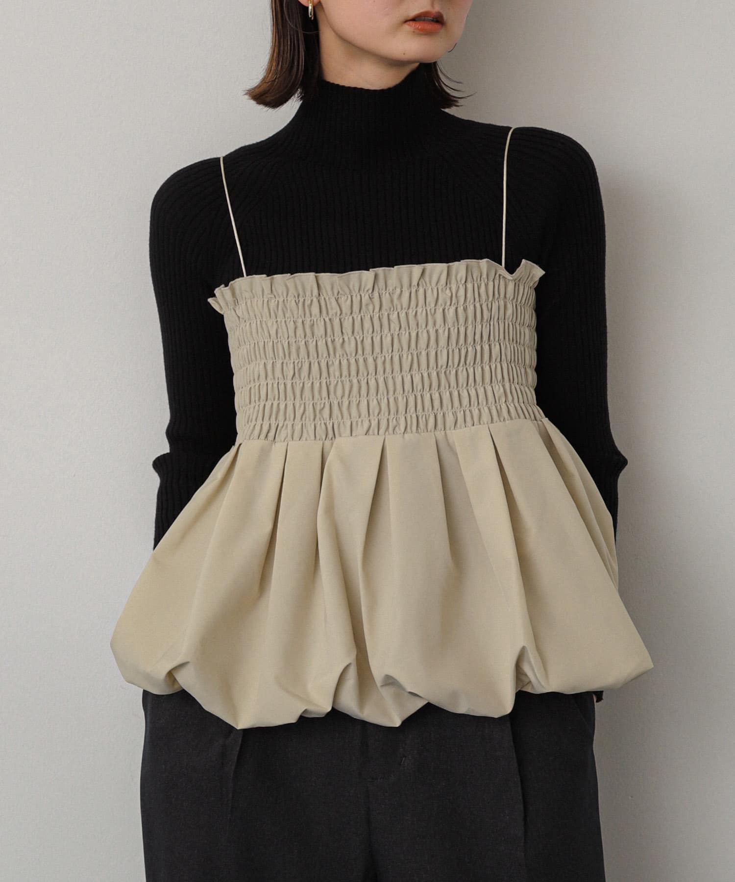 試着のみshéller☆現行品バルーンビスチェ☆フリーサイズ☆sheller トップス