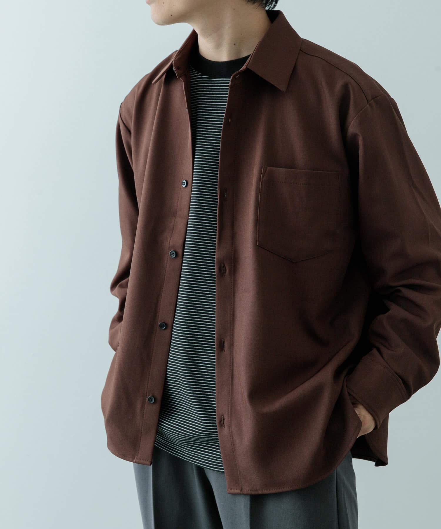 ストレッチツイル レギュラーカラーシャツ[IT46-13C010]｜URBAN