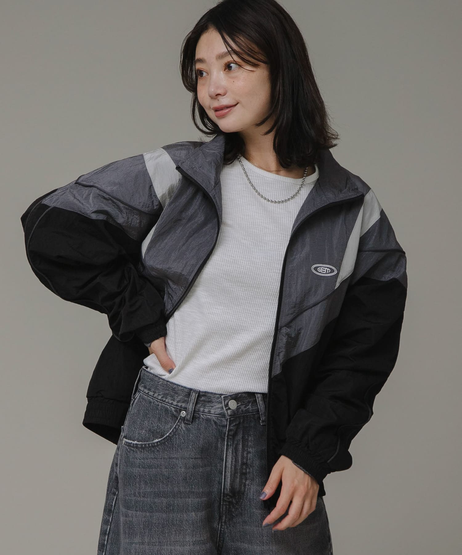 ユニセックス』GEM SPORTSWEAR NYLON TRACK JACKET[LA46-27C901