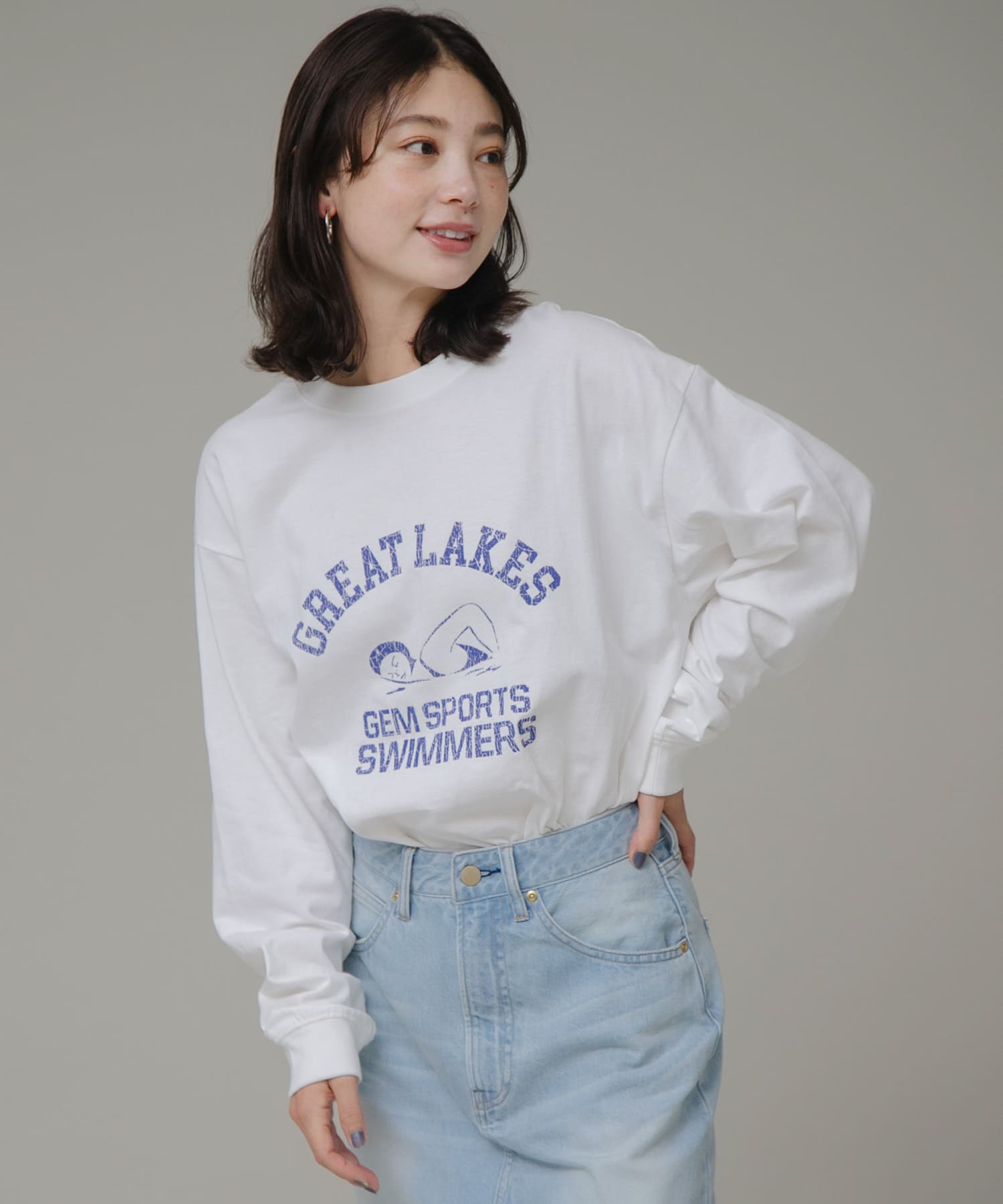 ユニセックス』GEM SPORTSWEAR PRINT LONG T-SHIRTS[LA46-21C901