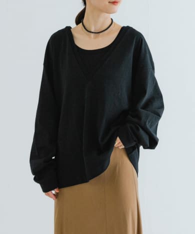 『MADE IN JAPAN』深Vネックルーズカットソー