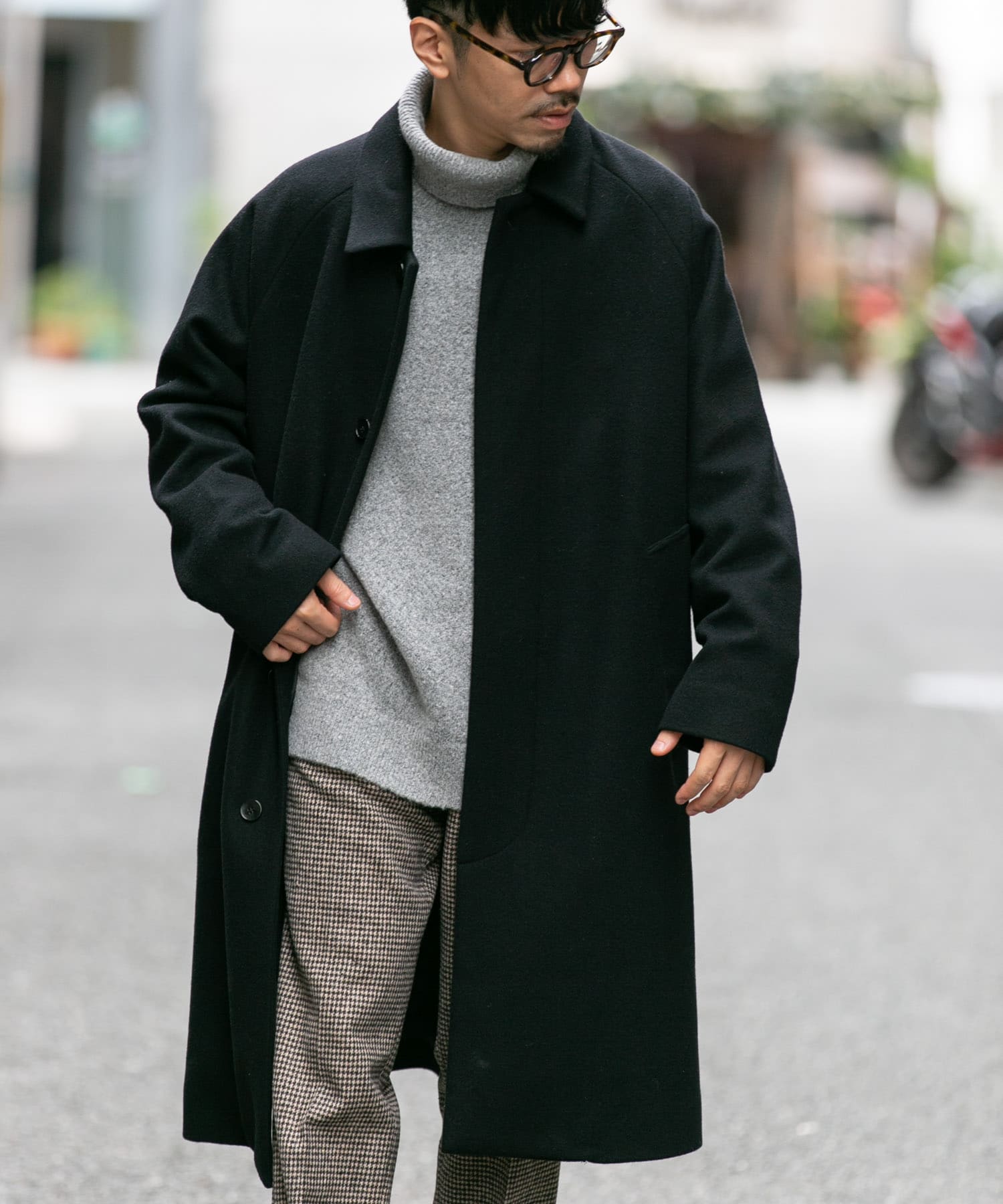 【定価約17万】仏製 DE BONNE FACTURE バルマカンコート 48