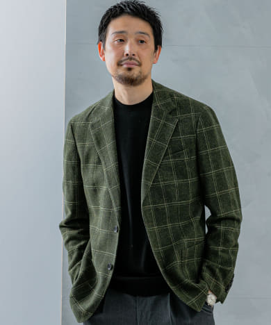 LIFE STYLE TAILOR NOVALANツィードジャケット[DT47-18L502