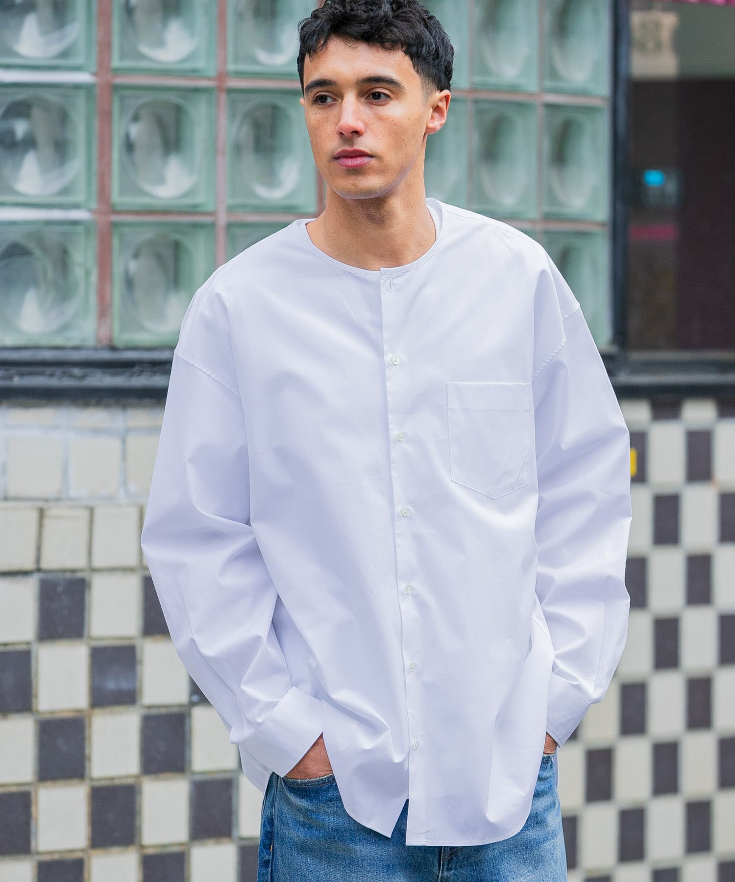 new basic THOMAS MASON OVER SHIRTS[URA4-13B001]｜URBAN