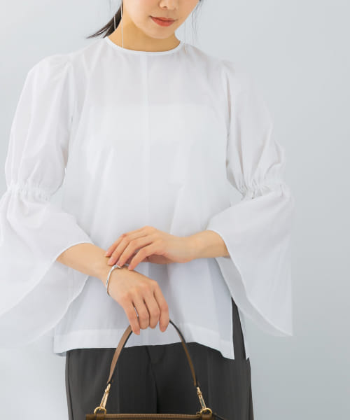[ROSSO][ギャザースリーブブラウス]