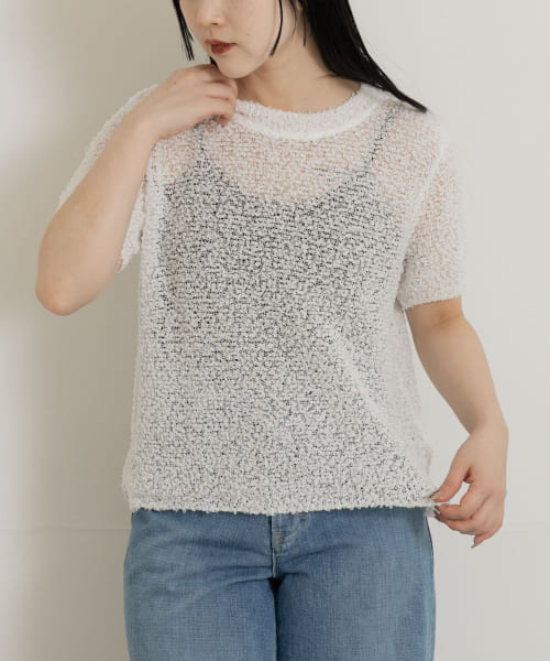 米富繊維　SHEER MOLE KNIT PULLOVER