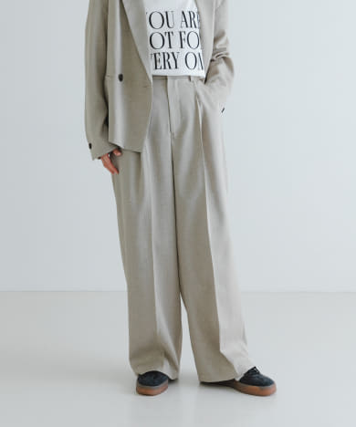 『UR TECH DRYLUXE』ツイードワイドパンツ