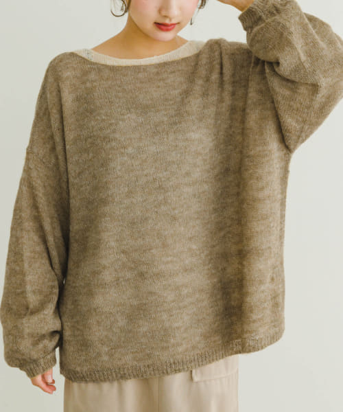 [ITEMS][モヘアタッチシアーニットプルオーバー]