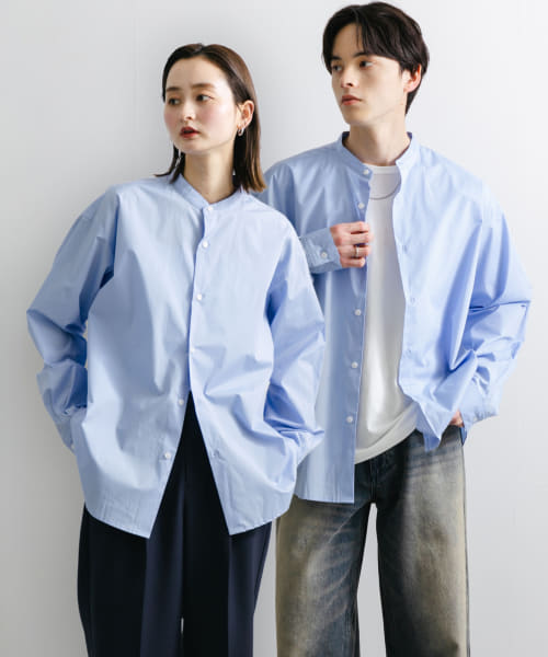 『WEB限定』『ユニセックス』『イージーケア』コンフォートバンドカラーシャツ