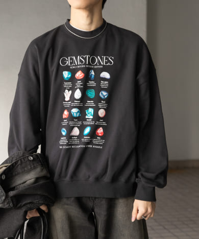 Gem Stone Cropped Sweat